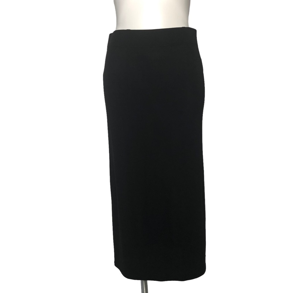 Eileen Fisher Black Sheer Silk Maxi Skirt